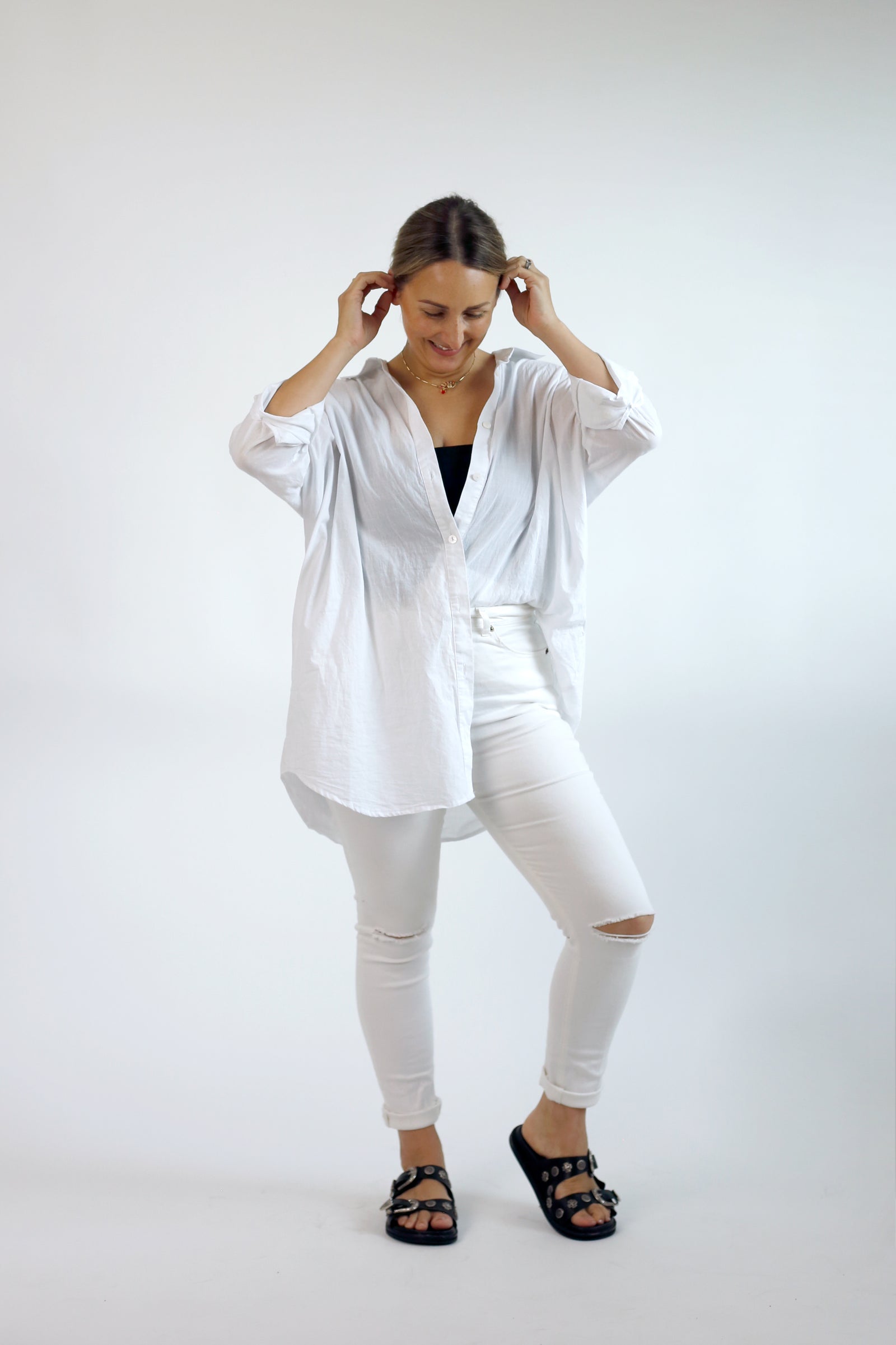 White Slice Slim Leg Jean - FINAL SALE