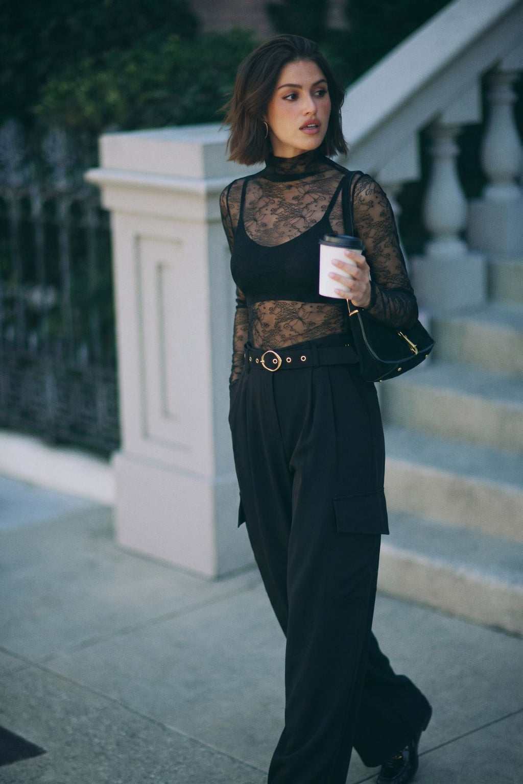 Black Euro Cleo Cargo Pant