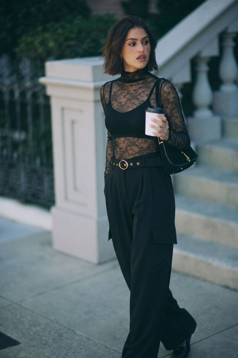Black Euro Cleo Cargo Pant