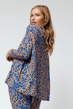 Blue Yellow Bamboo Slouch Top - Final Sale