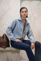 Light Denim Athleisure Jacket