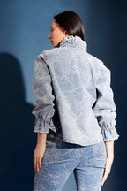 Light Floral Denim Jacket