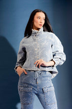 Light Floral Denim Jacket