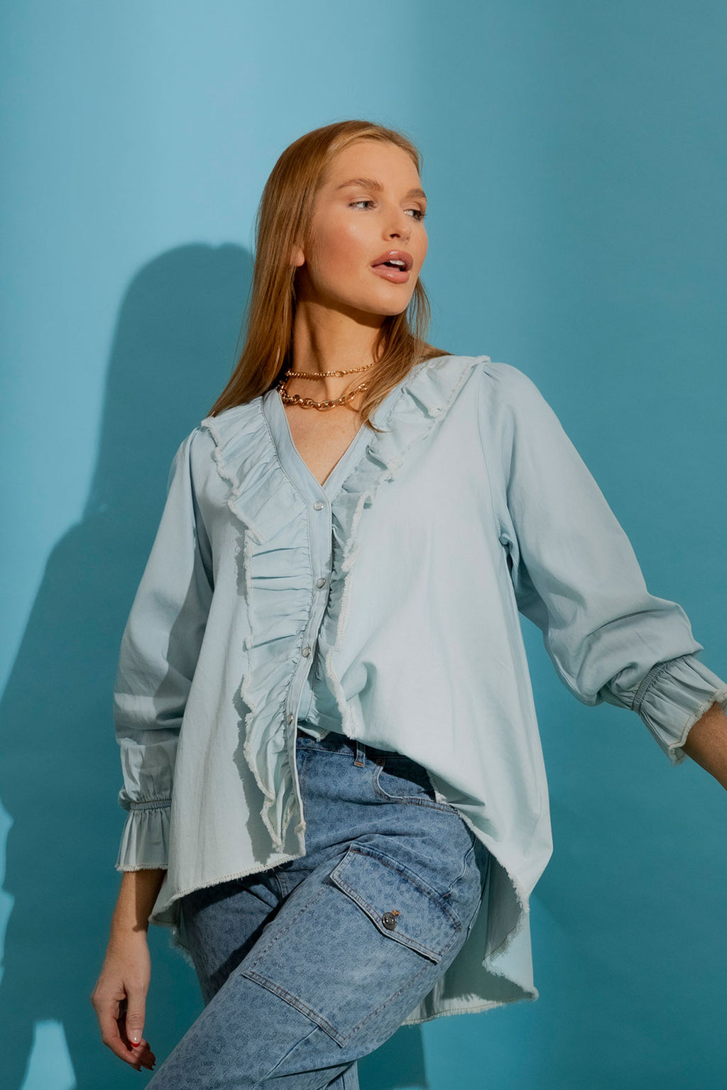 Light Denim Tucker Shirt