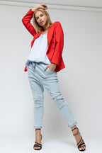 Pale Denim Drawstring Jeans - FINAL SALE