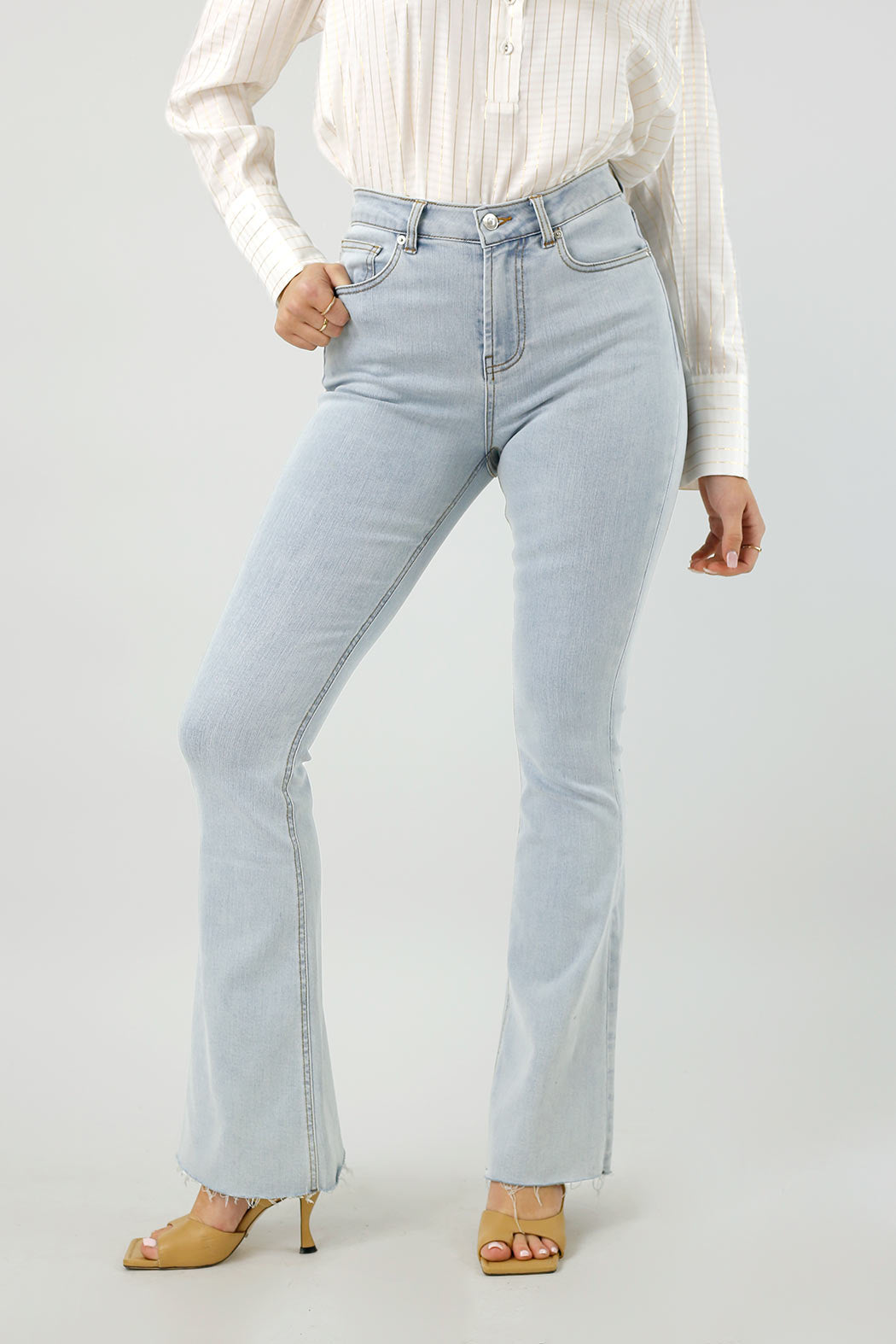 Light Blue Denim Flare Jean