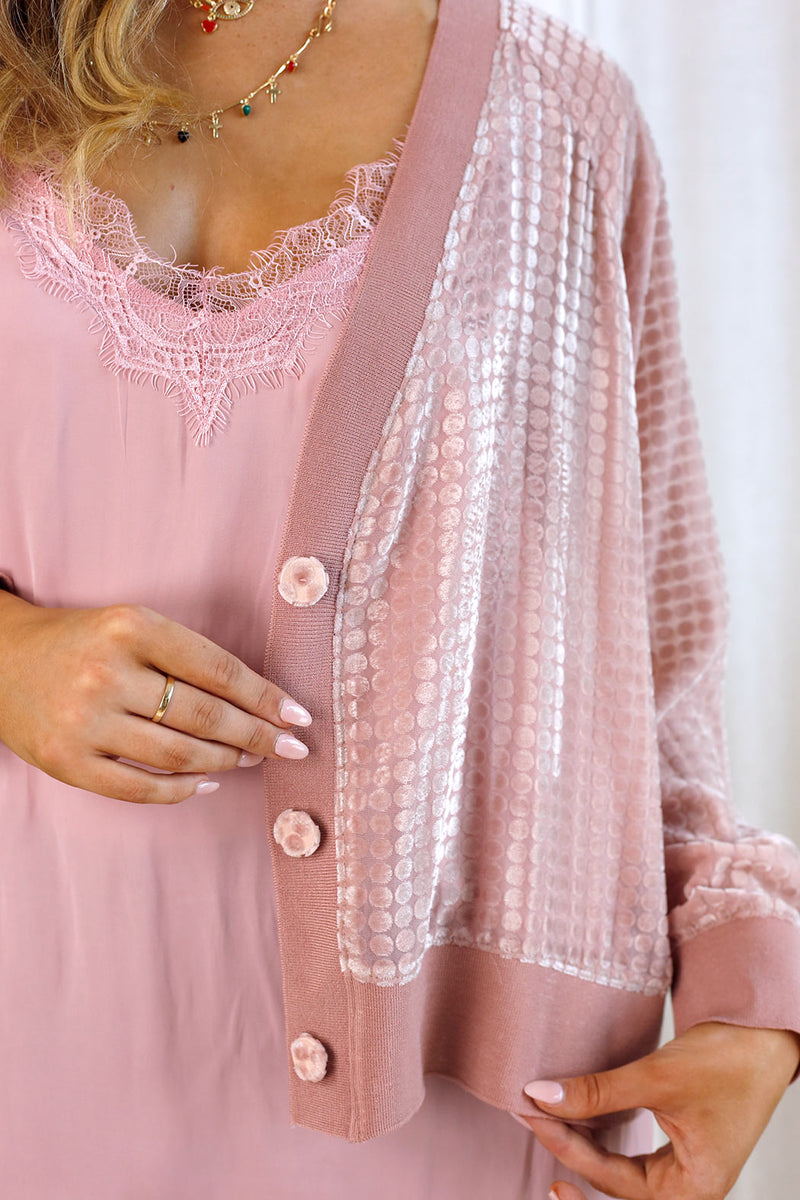 Soft Pink Luxury Cardigan - SALE