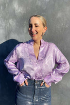 Lilac Jacquard Milan Blogger Shirt