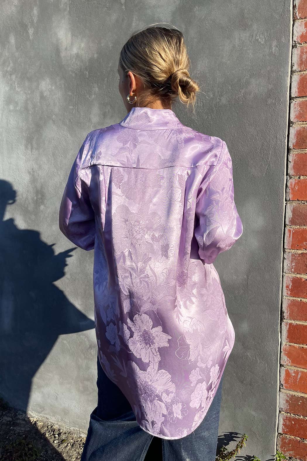 Lilac Jacquard Milan Blogger Shirt