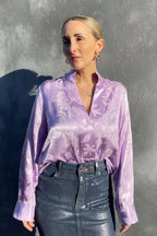 Lilac Jacquard Milan Blogger Shirt