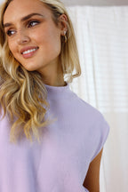 Lilac Plush Rib Top - FINAL SALE