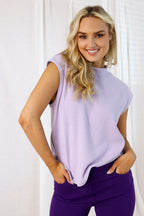 Lilac Plush Rib Top - FINAL SALE