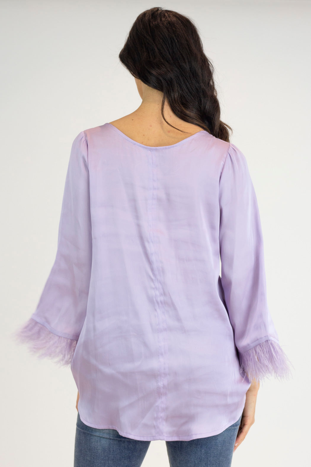 Lilac Silky Feather Top - Final Sale