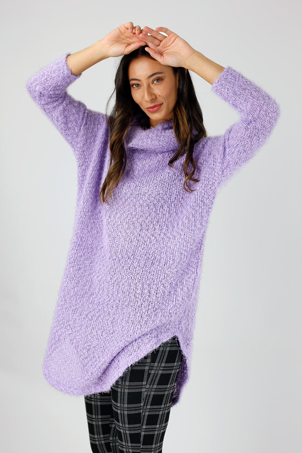 Lilac Fluffy Turtle Jumper - FINAL SALE