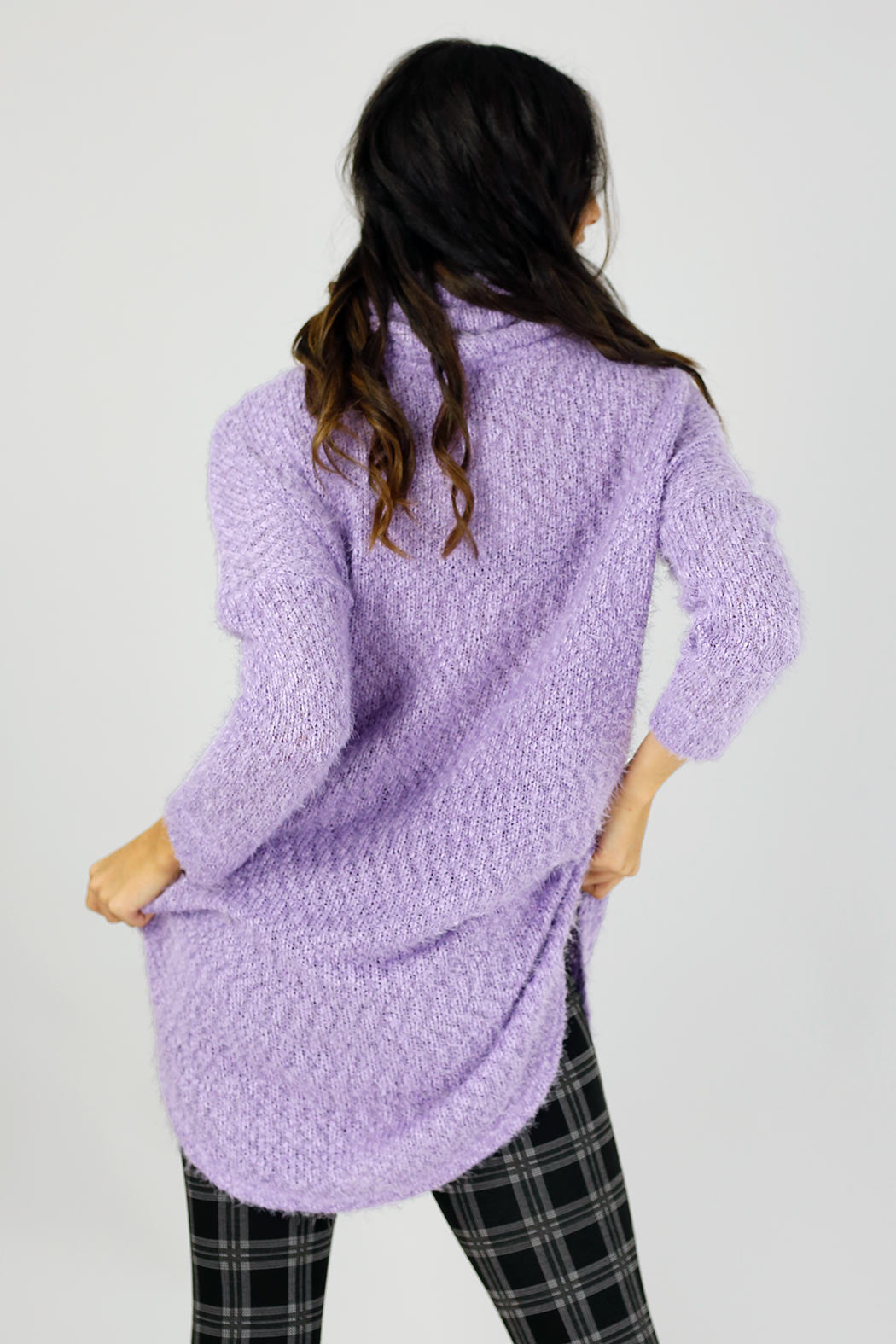 Lilac Fluffy Turtle Jumper - FINAL SALE
