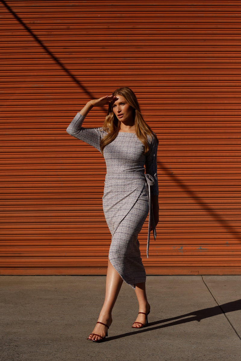 Lilac Stretch Tweed Top - Final Sale