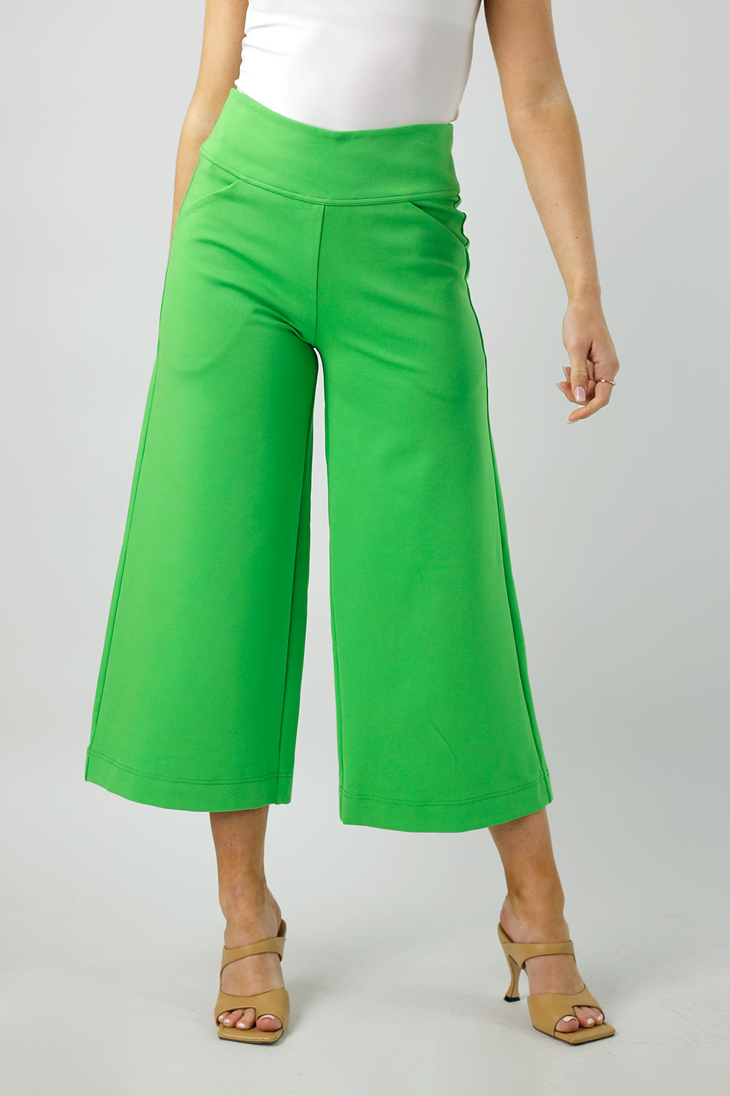 Green Ponte Jet Culotte - FINAL SALE