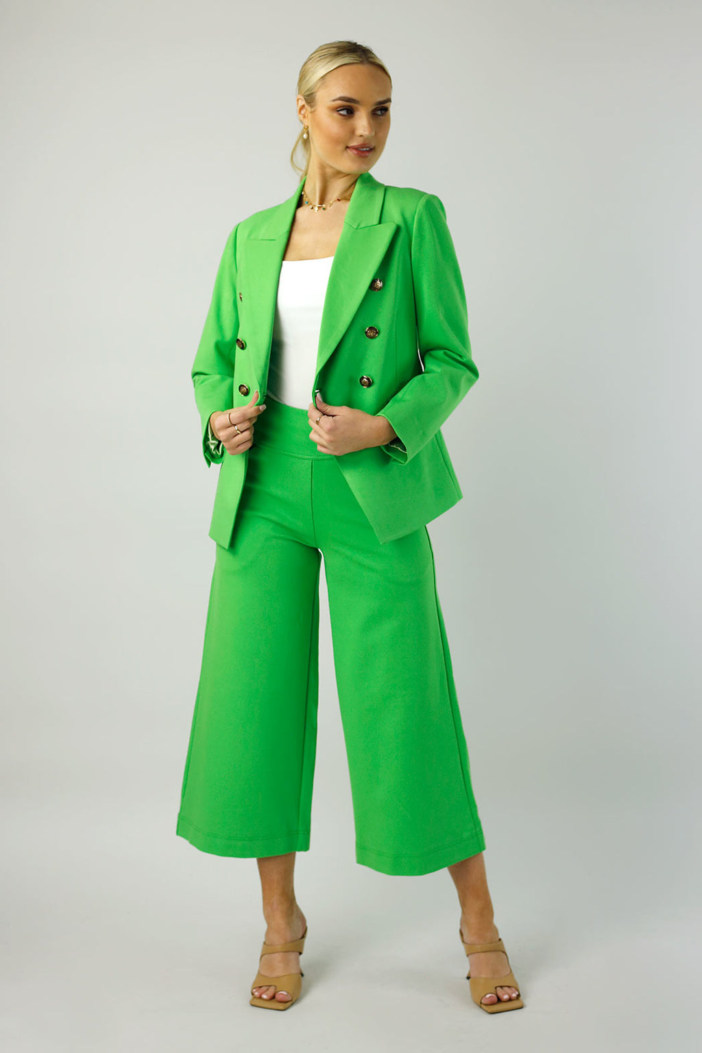 Green Ponte Jet Culotte - FINAL SALE