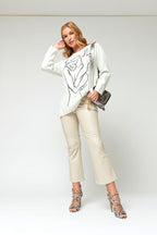 Ivory Jacquard Bodycon Jumper
