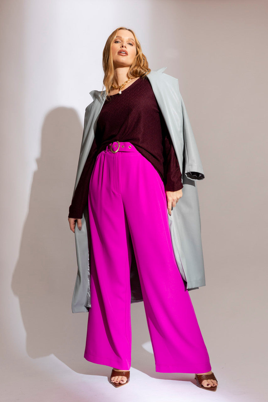 Plum Lurex Basic Top