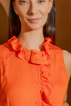 Orange Double Ruffle Cami
