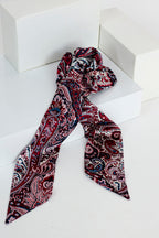 Red Paisley Scrunchie