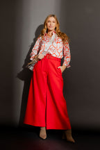 Orange/White Silky Asana Shirt