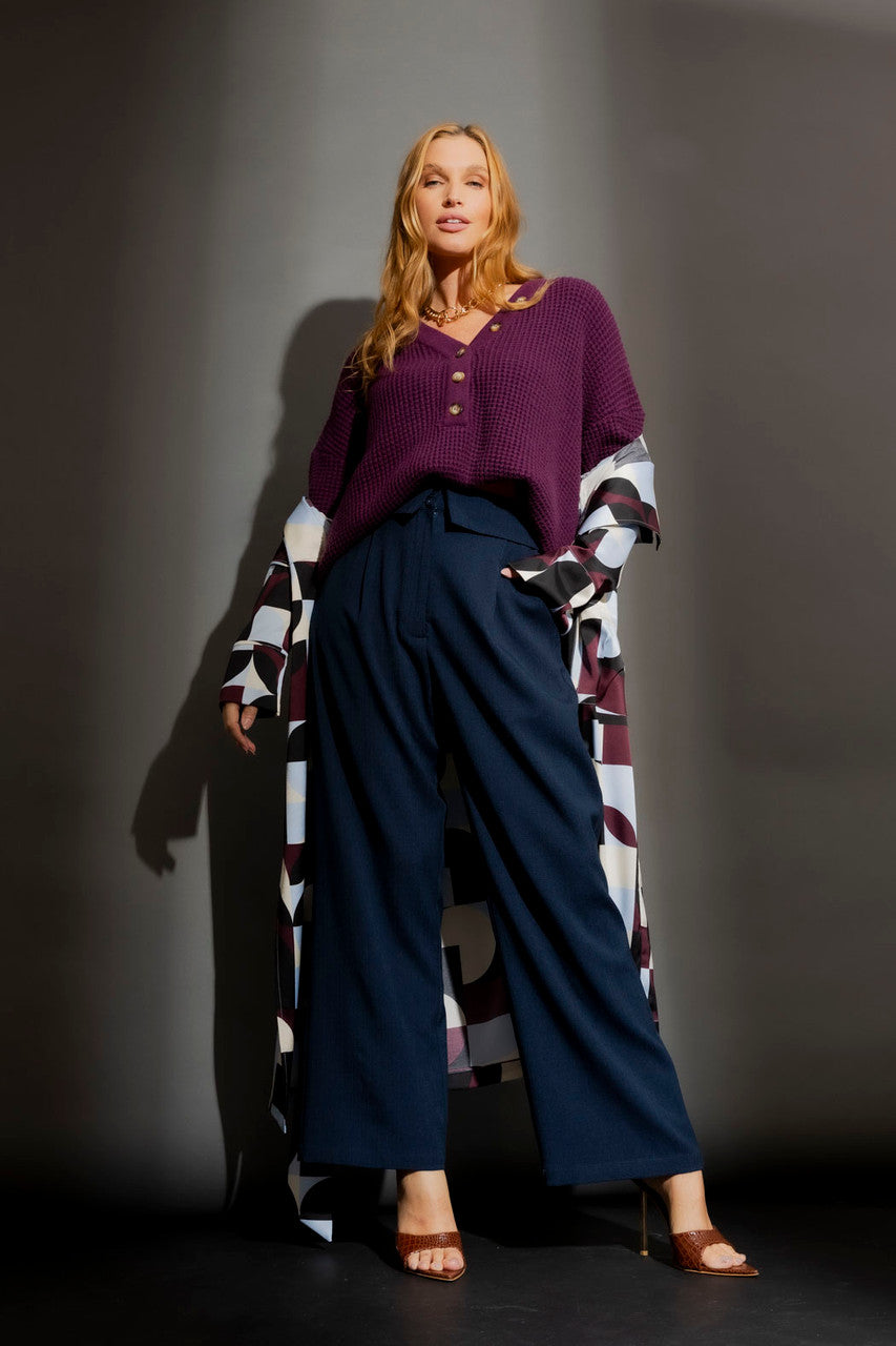 Burgundy Grandpa Jumper Burgundy S