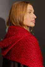Burgundy Hoodie Scarf Burgundy O/S