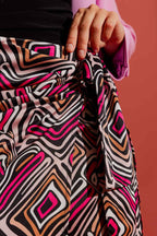 Pink Swirl Knot Front Skirt Pink Swirl