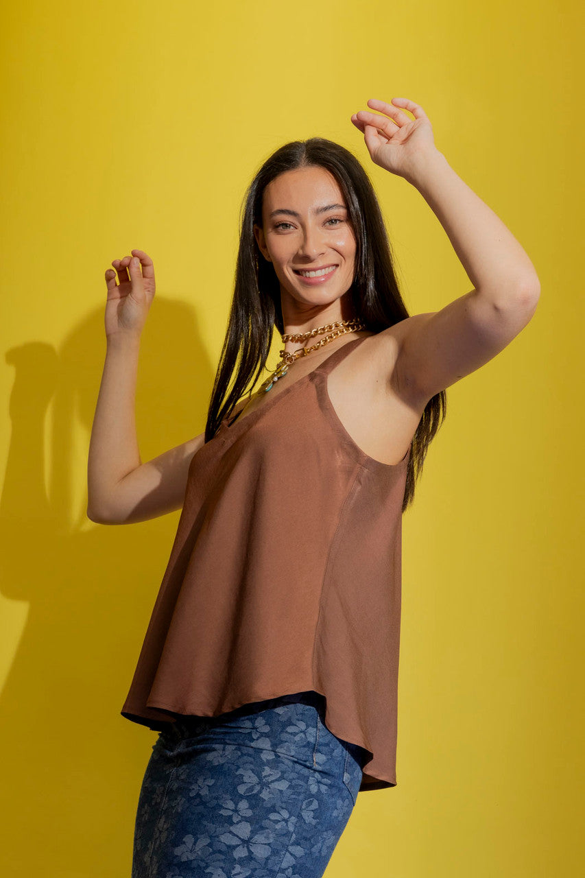 Taupe Wide Strap Cami