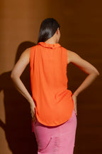 Orange Double Ruffle Cami