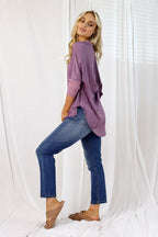 Dusty Plum Seta Twist Back Top - SALE