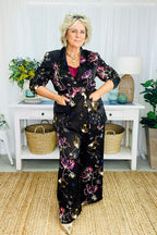 Chocolate Floral Cargo Pants Chocolate Floral