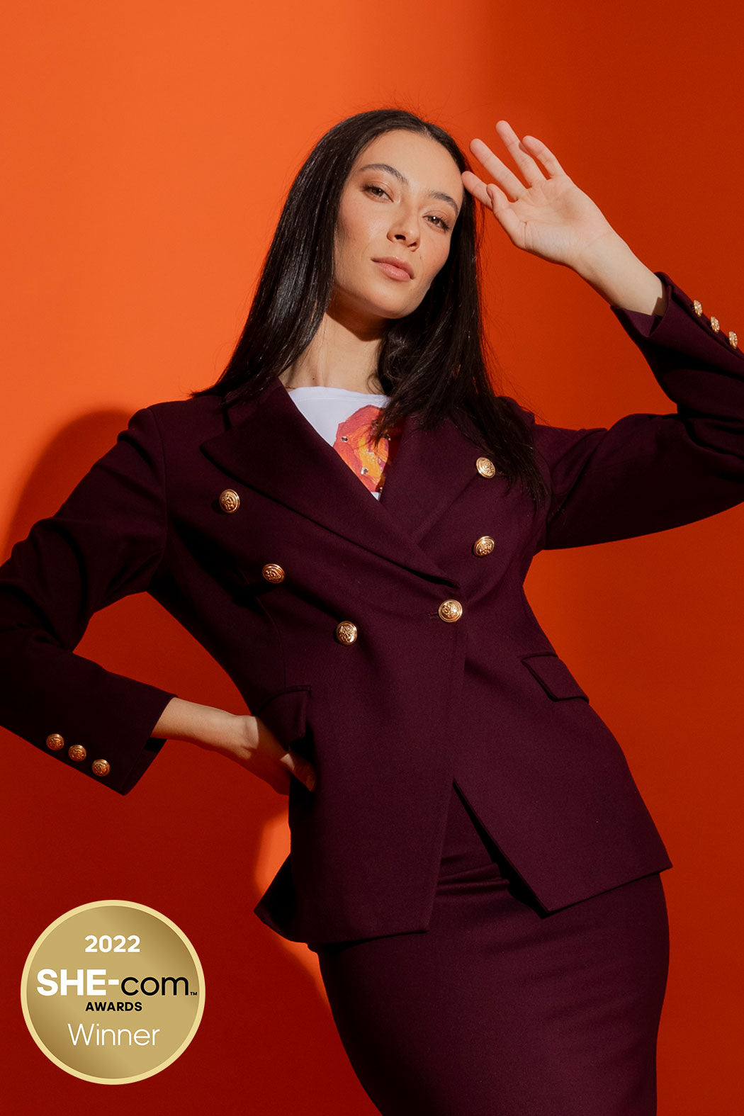 Merlot Ponte Sisca Blazer - SALE
