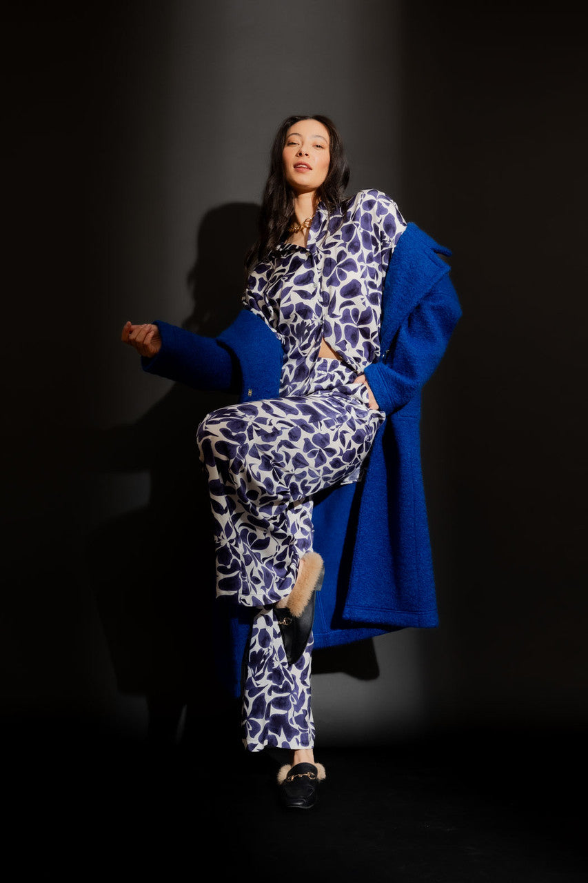 Cobalt Cocoon Coat