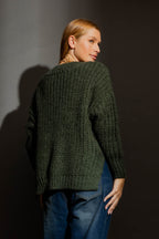 Khaki V Neck Jumper Khaki S