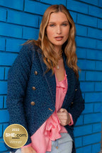 Mid Chambray Animal Sisca Blazer