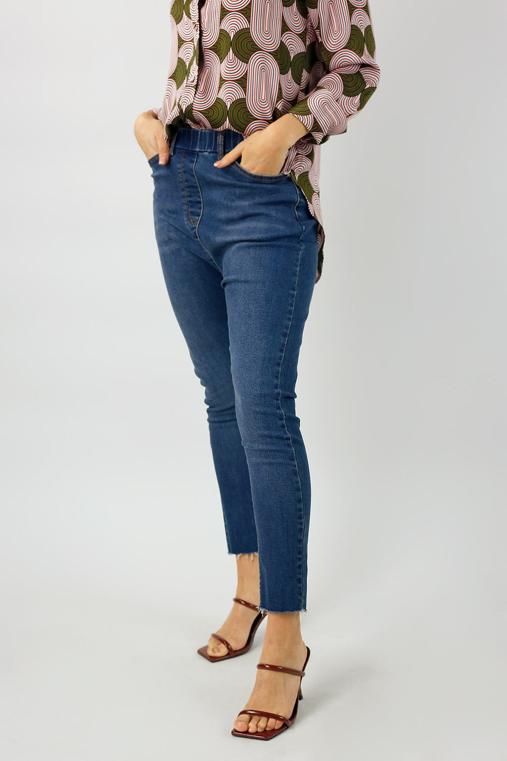 Chambray Denim Slouch Jeans - Sale