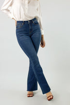 Chambray Denim Flare Jean