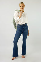 Chambray Denim Flare Jean