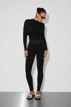 Black Ponte Waist Shaper Miracle Pant