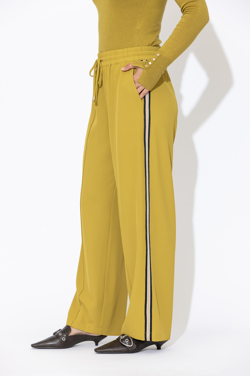 Chartreuse Euro Pintuck Sport Pant