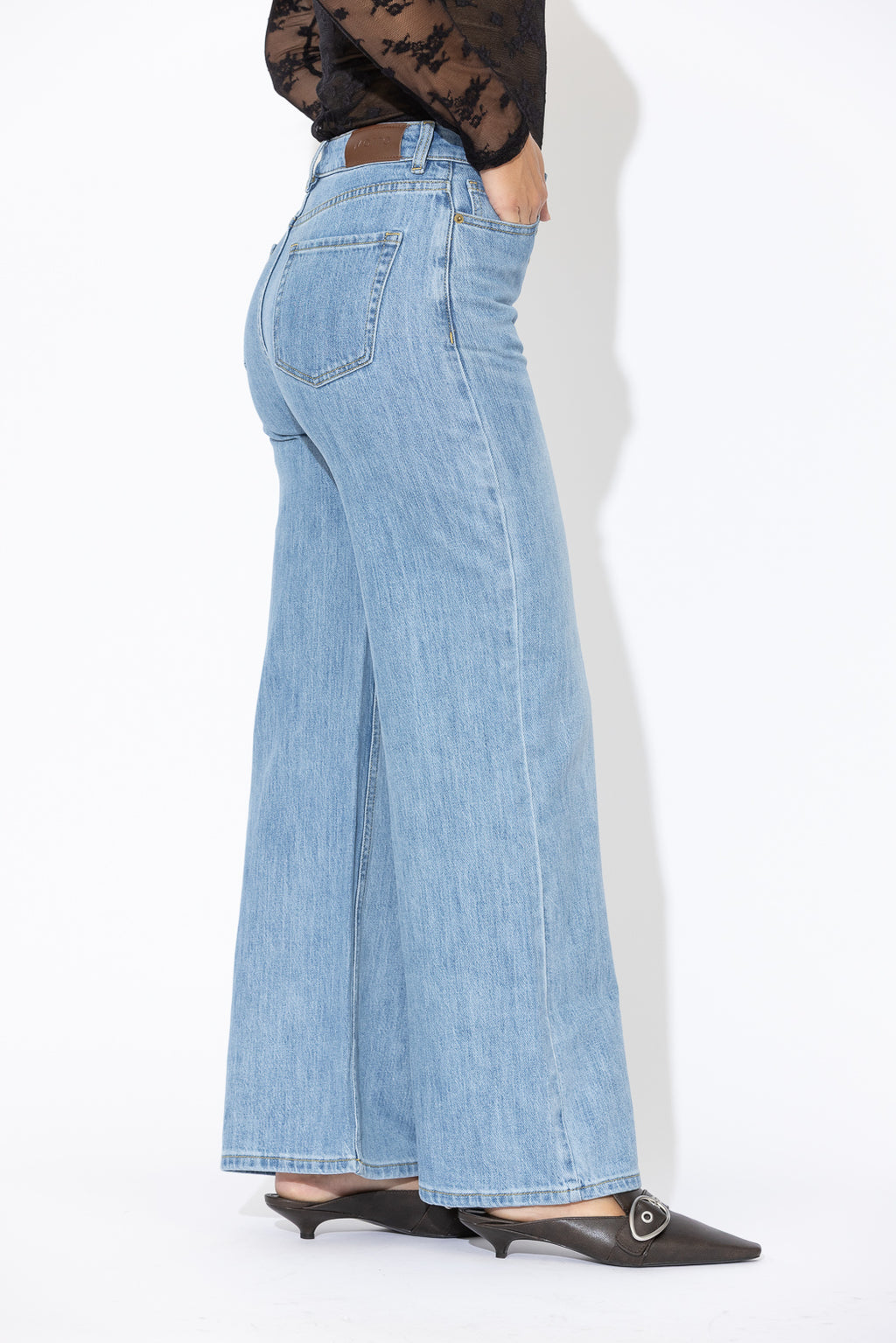 Light Denim Button Front Jean