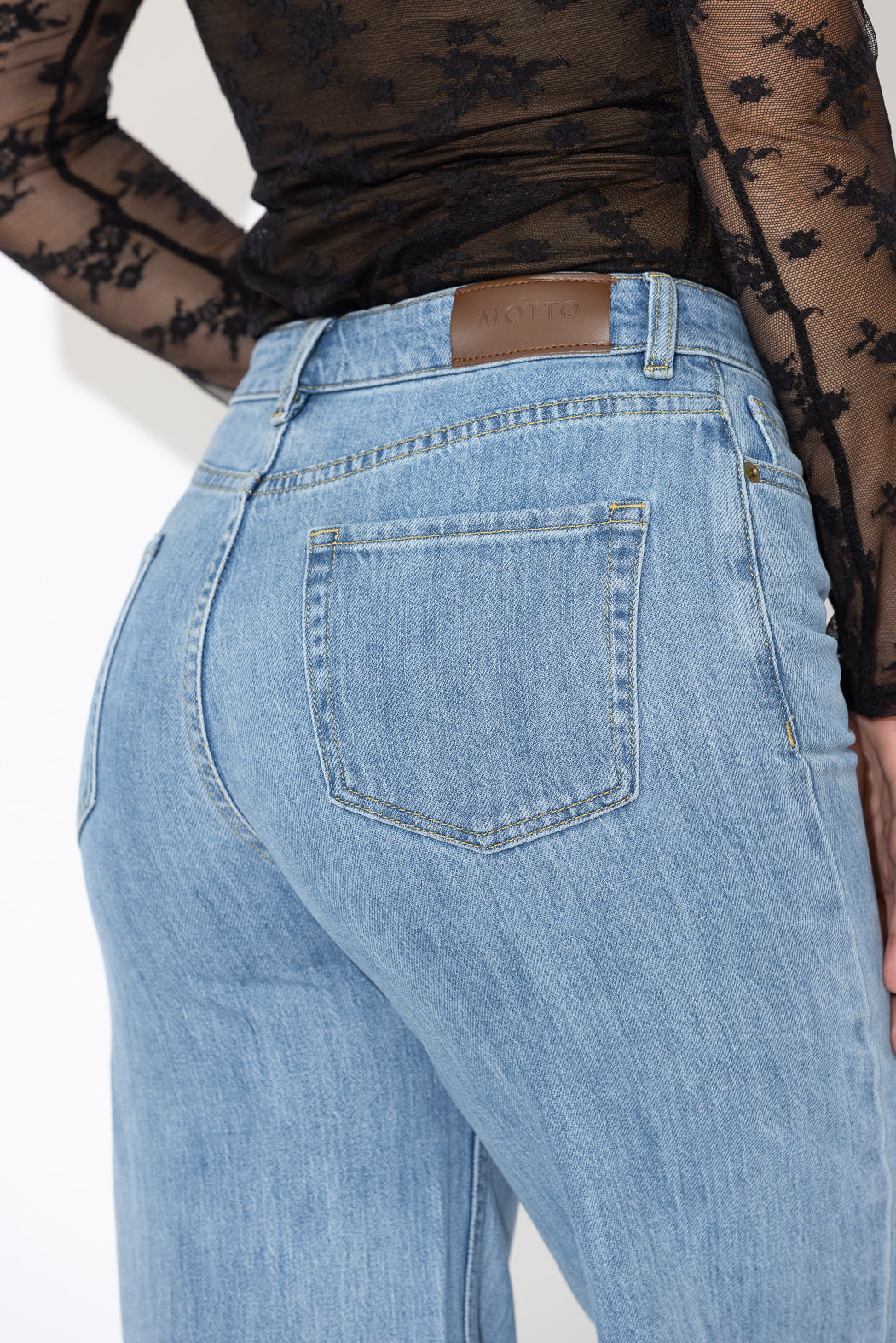 Light Denim Button Front Jean