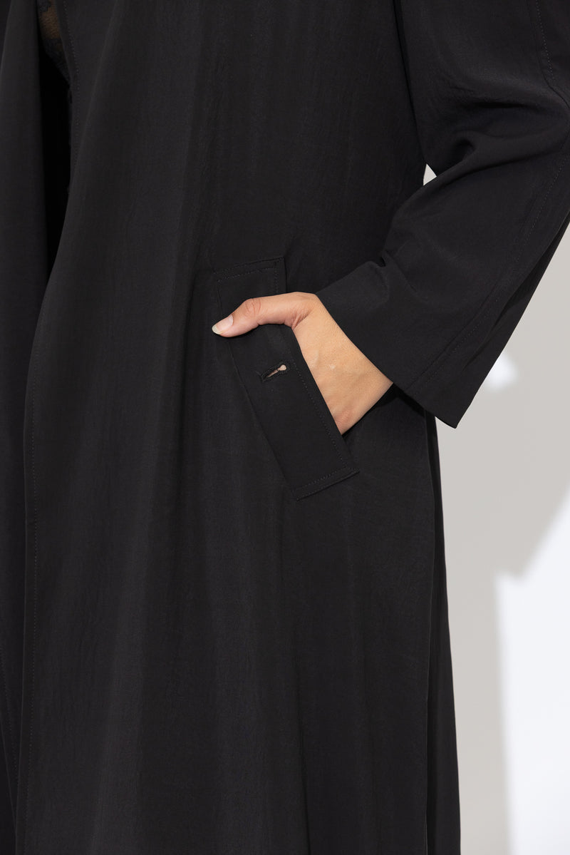 Black Luxury Trench Coat