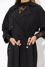 Black Luxury Trench Coat