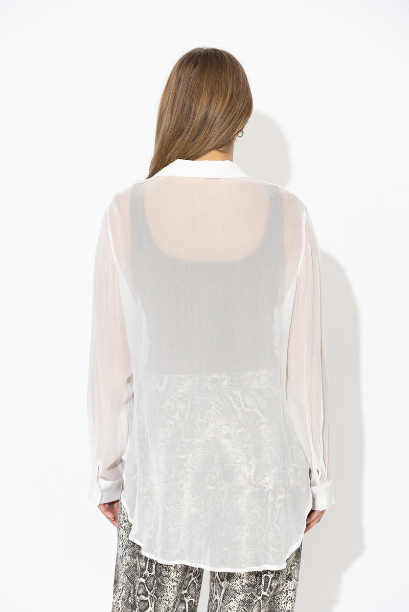 White Viscose Charlie Shirt