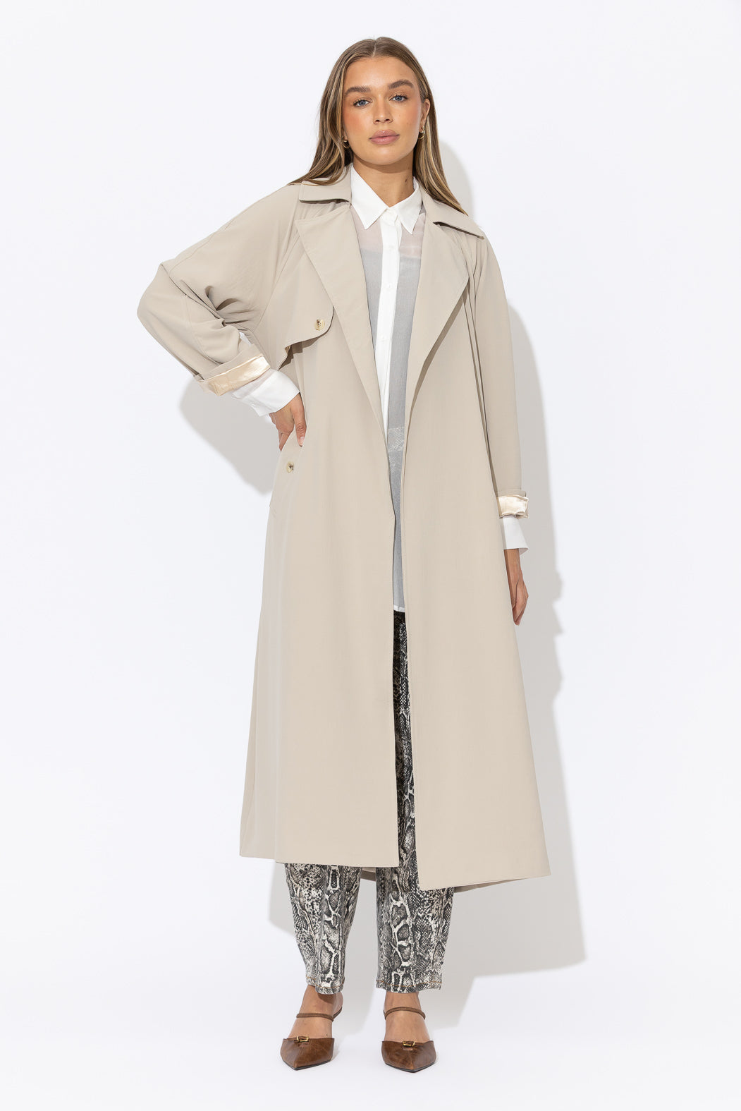 Beige Luxury Trench Coat