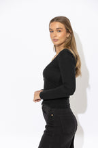 Black Tencel Lace Lust Top